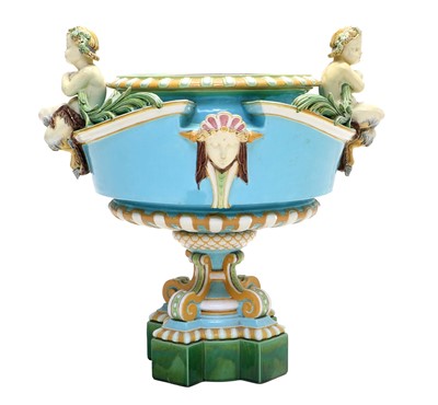 Lot 77 - A Minton Majolica Jardiniere, circa 1870, of...