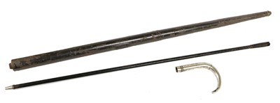 Lot 215 - A 19th Century Air Cane, of black painted...