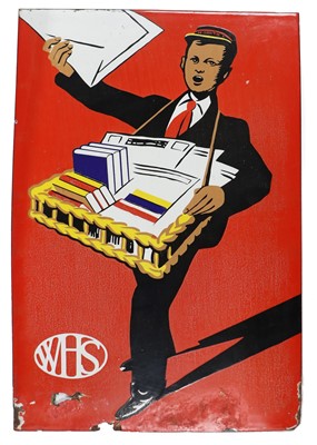 Lot 584 - A Single-Sided Enamel Advertising Sign: WHS (W....