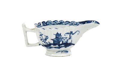 Lot 51 - A Lowestoft Porcelain Butterboat, circa 1765,...
