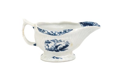 Lot 54 - A Lowestoft Porcelain Butterboat, circa 1770,...