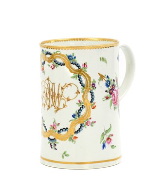 Lot 48 - A Worcester Porcelain Mug, circa 1780, of...