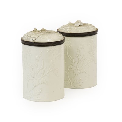 Lot 95 - A Pair of White Metal-Mounted St Cloud White...