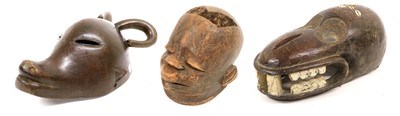 Lot 190 - A Makonde Wood Helmet Mask, Mozambique, the...