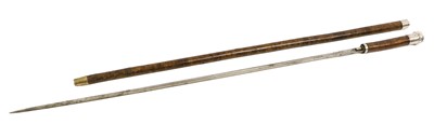 Lot 165 - An Edwardian Cherrywood Swordstick, with...