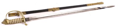 Lot 166 - A First World War 1846 Pattern Naval Officer's...
