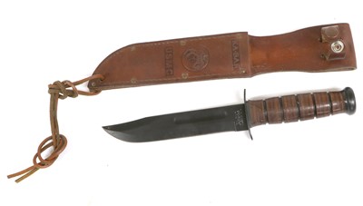 Lot 168 - A US MC Ka-Bar Knife, the 17.5cm clip-point...