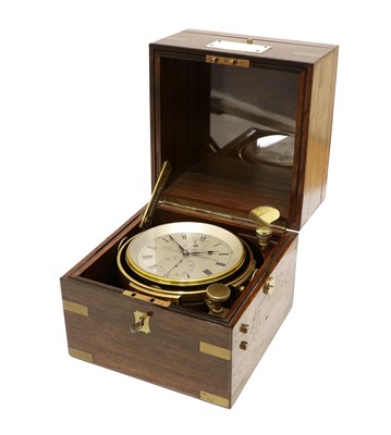 Lot 182 - A Rosewood Two Day Marine Chronometer, signed...