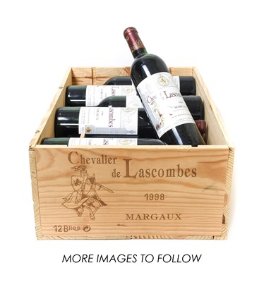 Lot 3083 - Chevalier De Lascombes 1998 Margaux, (twelve...
