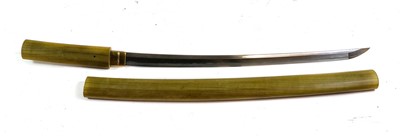 Lot 145 - A Japanese Shinto Wakizashi, the 47.5cm steel...