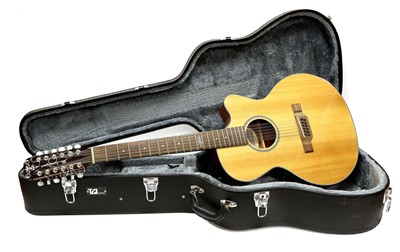 Lot 66 - Aria The Sandpiper 12-String Electro-Acoustic Guitar