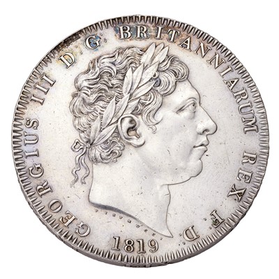 Lot 72 - George III, Crown 1819 LIX, (Bull 2010, ESC...