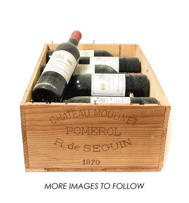 Lot 3074 - Château Moulinet 1970 Pomerol (twelve bottles)