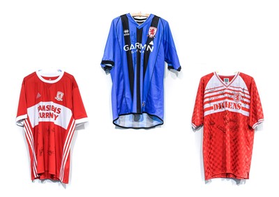 Lot 4052 - Middlesbrough Three Signed Football Shirts