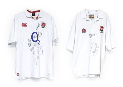 Lot 4018 - Rugby Union Autographed Shirts