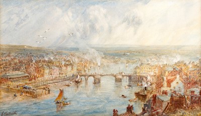 Lot 1025 - George Weatherill (1810-1890) Aerial view of...