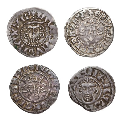 Lot 18 - 4x Hammered Pennies, comprising; John, short...