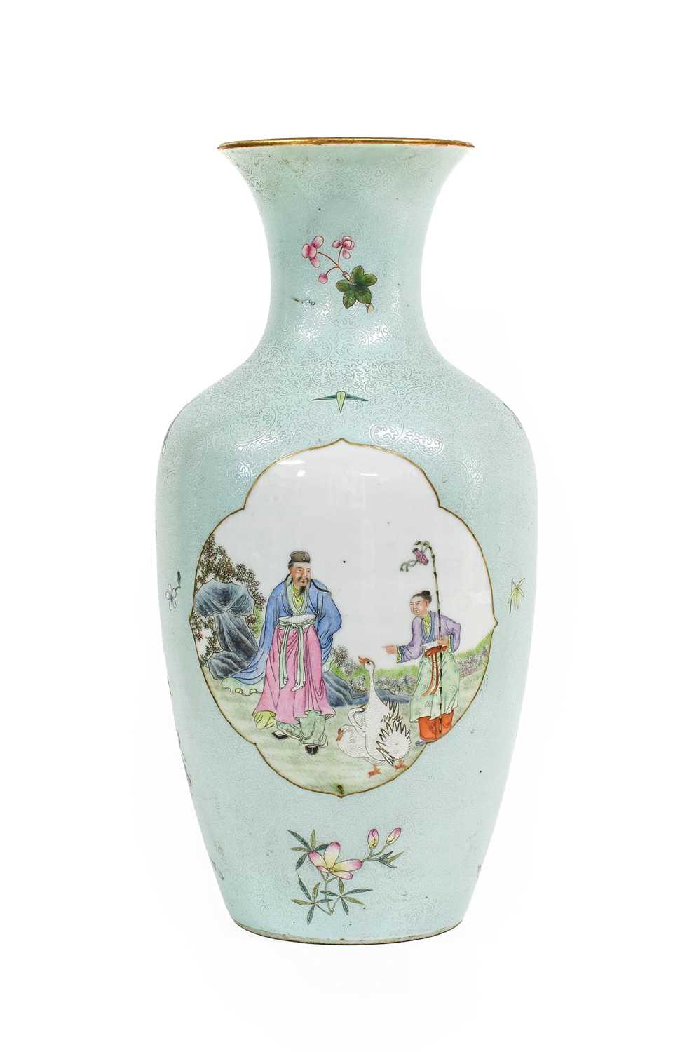 Lot 43 - A Chinese Porcelain Vase, Qianlong reign mark...