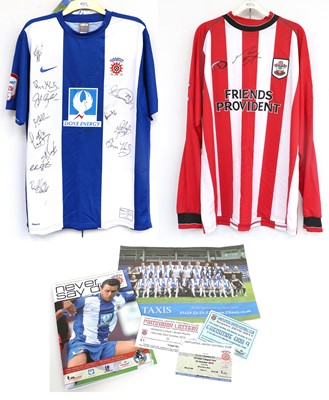 Lot 4027 - Autographed Football Shirts