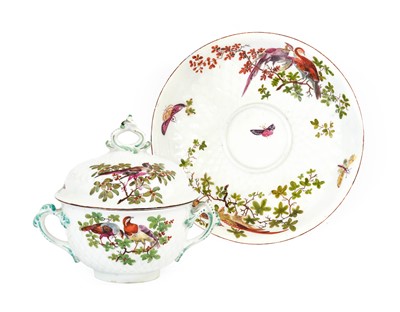 Lot 84 - A Chelsea Porcelain Ecuelle, Cover and Stand,...