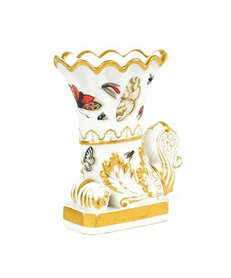 Lot 92 - A Bloor Derby Porcelain Cornucopia Vase, circa...