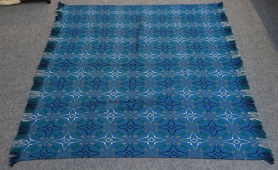 Lot 2084 - A Royal Blue, White and Green Welsh Wool...