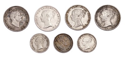 Lot 89 - Assorted Groats and Threehalfpences, 7 coins...
