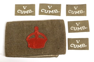 Lot 41A - A First World War Derby Scheme Khaki Armband,...