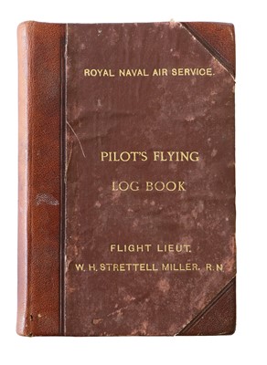 Lot 69 - WWI Pilot’s Flying Log Book. Strettell Miller...
