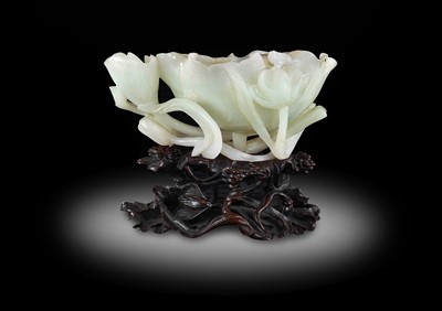 Lot 52 - ~ A Chinese White Jade Brush Washer, Qing...