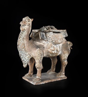 Lot 11 - ~ A Chinese Earthenware Funerary Figure,...