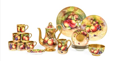 Lot 97 - A Composite Royal Worcester Porcelain Coffee...