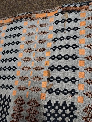 Lot 2087 - A Welsh Wool Blanket in cream, yellow and...
