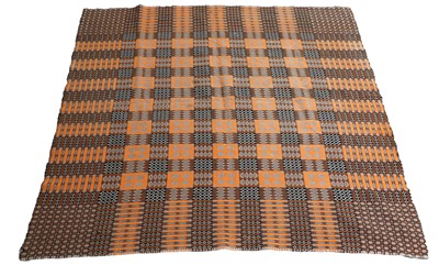Lot 2087 - A Welsh Wool Blanket in cream, yellow and...