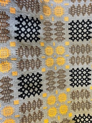 Lot 2087 - A Welsh Wool Blanket in cream, yellow and...