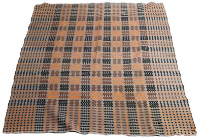 Lot 2087 - A Welsh Wool Blanket in cream, yellow and...