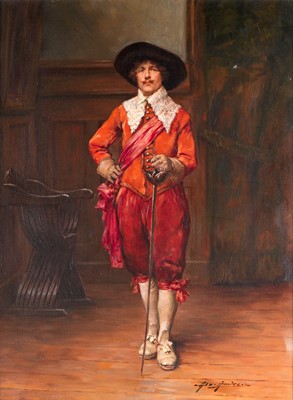 Lot 1127 - Alex de Andreis (1880-1920) Dutch A cavalier...