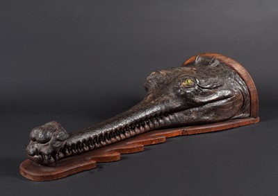 Lot 180 - Taxidermy: A Late Victorian Gharial Crocodile...