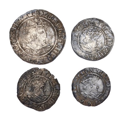 Lot 32 - 4x Hammered Henry VIII Coins; to include;...