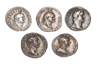 Lot 6 - 5x Roman Imperial Denarii, to include; Titus...