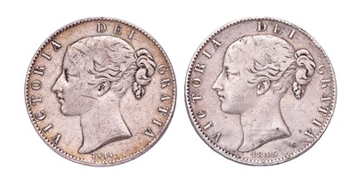 Lot 92 - 2x Victoria, Crowns, to include, 1844 VIII,...