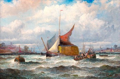 Lot 1115 - Charles Thornley (fl.1859-1898) Scene on the...