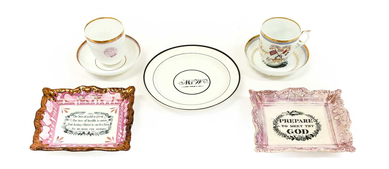 Lot 33 - A Middlesbrough Pottery Cup and Saucer, in the...