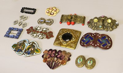 Lot 2066 - Decorative 20th Century Belt Buckles,...