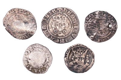Lot 24 - 5x Hammered Pennies, 14th, 15th and 16th...