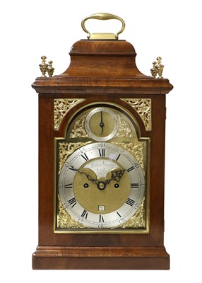 Lot 180 - A Mahogany Striking Table Clock, signed Saml...