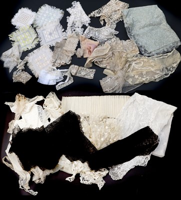 Lot 2033 - Assorted 19th Century and Later Assorted Lace,...