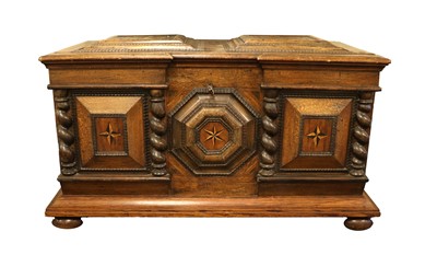 Lot 194 - A Late 17th Century Dutch Oak Chest, the...