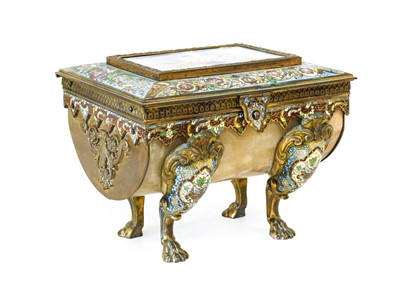 Lot 133 - A French Champlevé Enamel and...