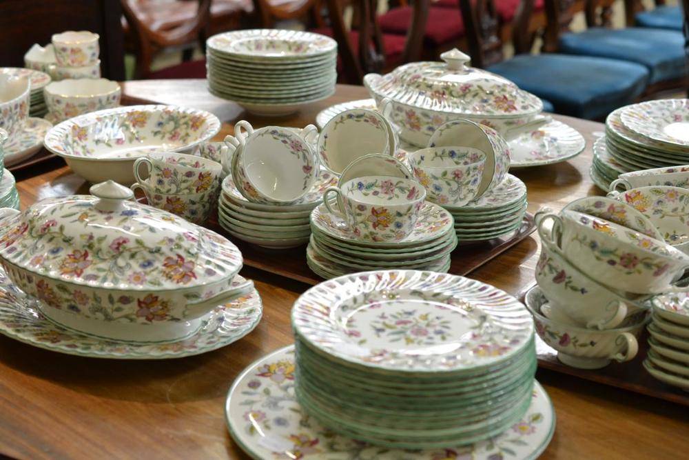 Lot 240 - A Minton Haddon Hall pattern tea, coffee and